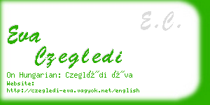 eva czegledi business card